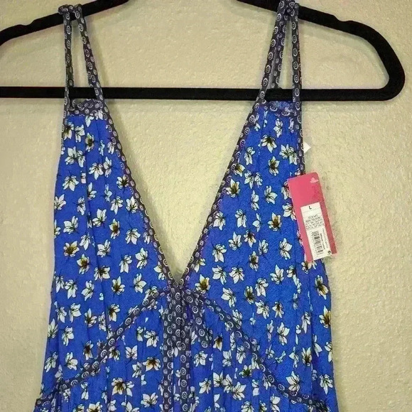NWT Xhilaration Dress size Large Mini, sleevless, floral, light - Picture 4 of 8